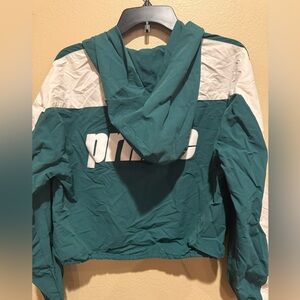 Prince Women’s Cropped Hooded Full Zip Windbreaker Jacket